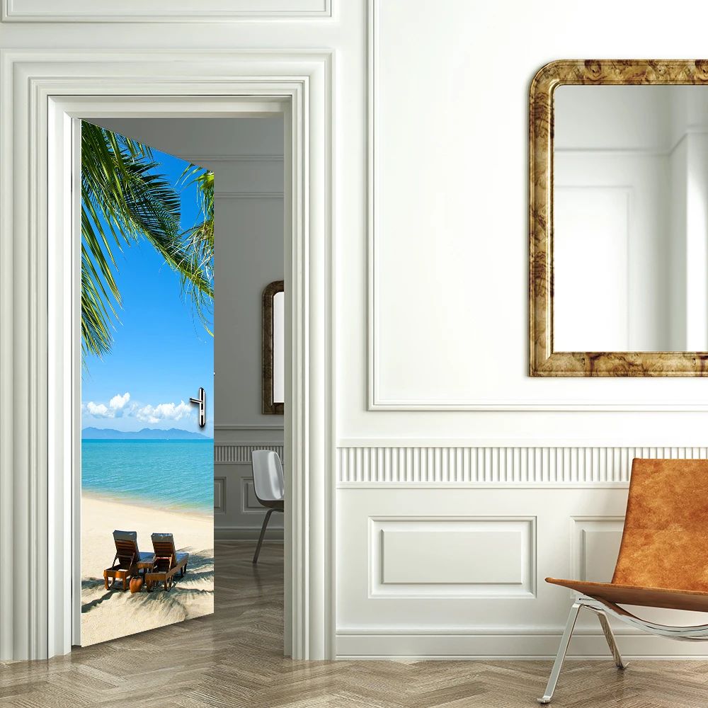 Custom Photo Wallpaper Murals 3D Blue Sky White Clouds Beach Coconut Trees Wall Painting PVC Door Mural Sticker
Custom Photo Wallpaper Murals 3D Blue Sky White Clouds Beach Coconut Trees Wall Painting PVC Door Mural Sticker