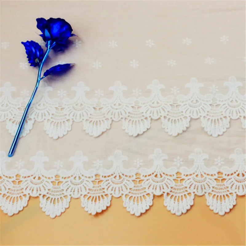 Lace Trim 2 yard Ivory Cotton Embroidered Lace Fabric Ribbon Tapes 36cm 14.17in wide QL4K137
Lace Trim 2 yard Ivory Cotton Embroidered Lace Fabric Ribbon Tapes 36cm 14.17in wide QL4K137