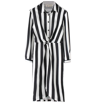 Europe And America Beach Dress Acetate Vadim Real Vestidos 2018 Spring Vertical Stripes Single-strap Buckle Long-sleeved Women
Europe And America Beach Dress Acetate Vadim Real Vestidos 2018 Spring Vertical Stripes Single-strap Buckle Long-sleeved Women
