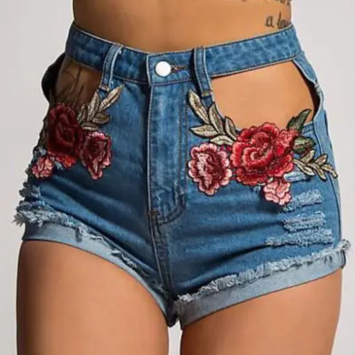 Embroidery Floral Hollow out Denim Shorts 2017 New Summer Fashion Women High Waist Jeans Beach Hot Casual Short Shorts
Embroidery Floral Hollow out Denim Shorts 2017 New Summer Fashion Women High Waist Jeans Beach Hot Casual Short Shorts