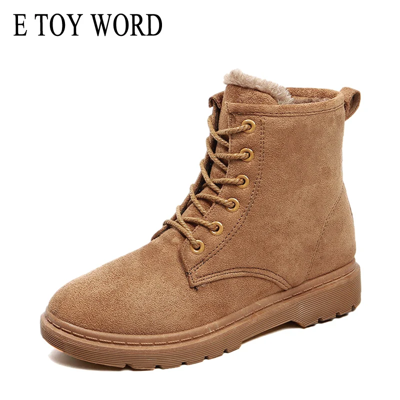 E TOY WORD classic fashion Women Snow Boots Suede women's winter shoes Warm Plush Women ankle Boots Lace Up Women Shoes
E TOY WORD classic fashion Women Snow Boots Suede women's winter shoes Warm Plush Women ankle Boots Lace Up Women Shoes