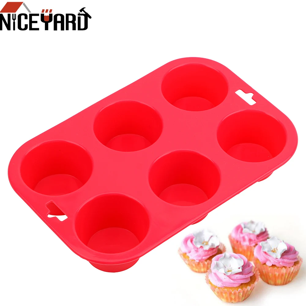 NICEYARD 6 Holes Silicone Round Cake Mould Muffin Moussi Mold Ice Tray Pudding Chocolate Cake Cup Baking DIY Tool
NICEYARD 6 Holes Silicone Round Cake Mould Muffin Moussi Mold Ice Tray Pudding Chocolate Cake Cup Baking DIY Tool