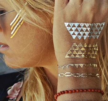 Hot 5pcs 21x10.5cm DIY gold Metallic jewelry inspired Tattoo metal texture tatuagem 12 models for choose
Hot 5pcs 21x10.5cm DIY gold Metallic jewelry inspired Tattoo metal texture tatuagem 12 models for choose