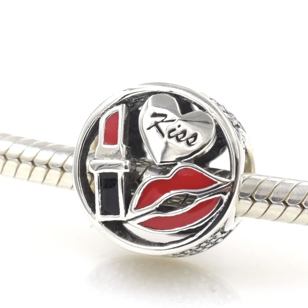 2017 Hot Fits Pandora Charms Bracelet Genuine 925 Sterling Silver Glamour Kiss Enamel Charm Beads DIY Jewelry Making for Women
2017 Hot Fits Pandora Charms Bracelet Genuine 925 Sterling Silver Glamour Kiss Enamel Charm Beads DIY Jewelry Making for Women