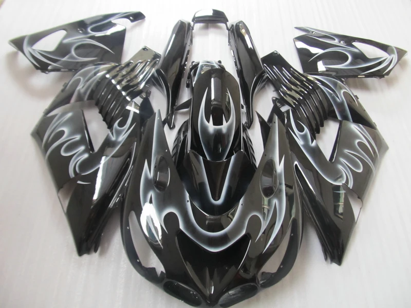 Injection molded fairing kit for Kawasaki Ninja ZX14R 06 07 08 09 10 11 white flames black fairings set ZX14R 2006-2011 HB09
Injection molded fairing kit for Kawasaki Ninja ZX14R 06 07 08 09 10 11 white flames black fairings set ZX14R 2006-2011 HB09