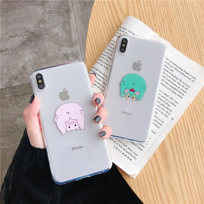 Mouplayca soft Clear TPU Case Lovely Morning Pig funny frog butt Back Cover for iphone 6 6s 7 8 plus X Xs Max XR Phone Case
Mouplayca soft Clear TPU Case Lovely Morning Pig funny frog butt Back Cover for iphone 6 6s 7 8 plus X Xs Max XR Phone Case