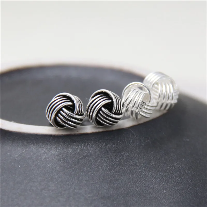 JINSE New Real 925 Sterling Silver jewelry Twine Twisted Love Knot Stud Earrings Tinny Knot Ball Women's 7mm 5mm 3mm TYC172
JINSE New Real 925 Sterling Silver jewelry Twine Twisted Love Knot Stud Earrings Tinny Knot Ball Women's 7mm 5mm 3mm TYC172