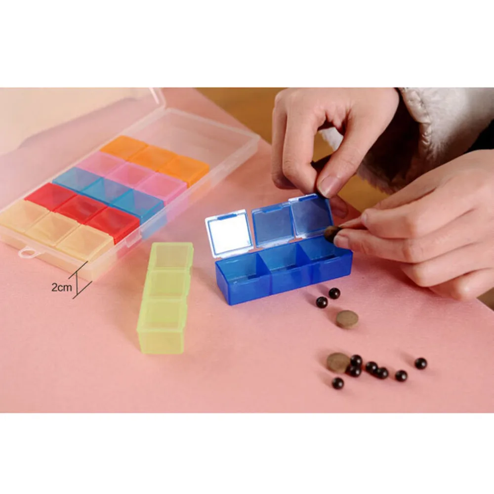 21 CompartmentEmpty Plastic Box Pill Tablet Medicine Organizer Transparent Color Weekly 7 Days 3-row Tray Storage Case
21 CompartmentEmpty Plastic Box Pill Tablet Medicine Organizer Transparent Color Weekly 7 Days 3-row Tray Storage Case