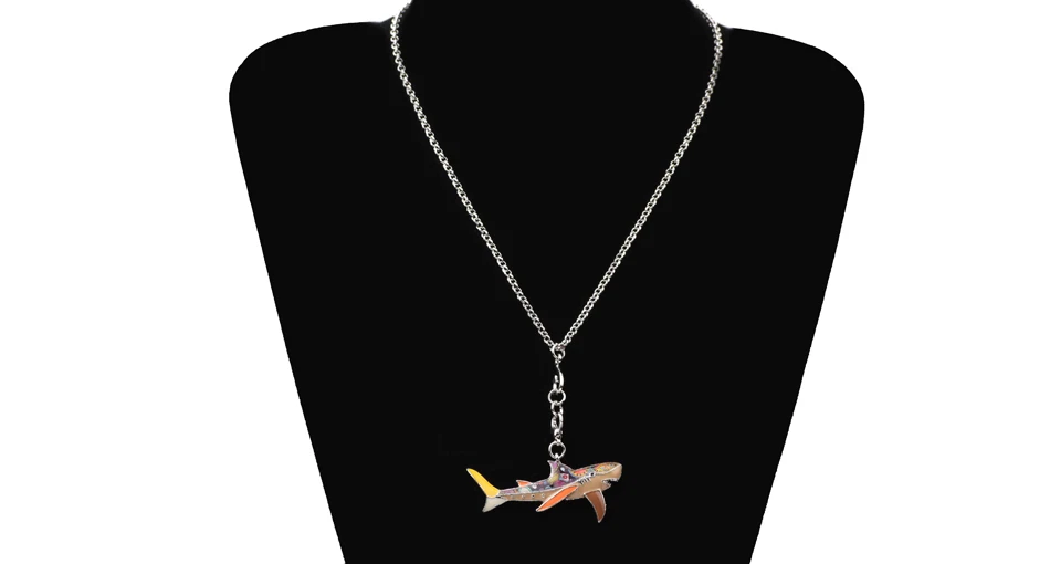 "Color Shark" Metal Shark Necklace 9