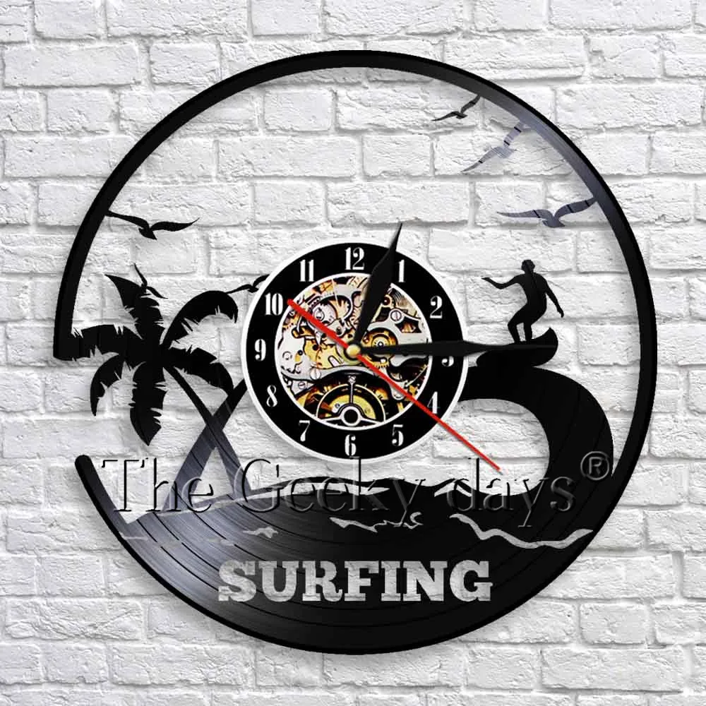 Surfing Art Vinyl Record Wall Clock Surf Wall Decor Windsurfing Surf Board Water Sport Sea View Clock Watch Wall Decor
Surfing Art Vinyl Record Wall Clock Surf Wall Decor Windsurfing Surf Board Water Sport Sea View Clock Watch Wall Decor