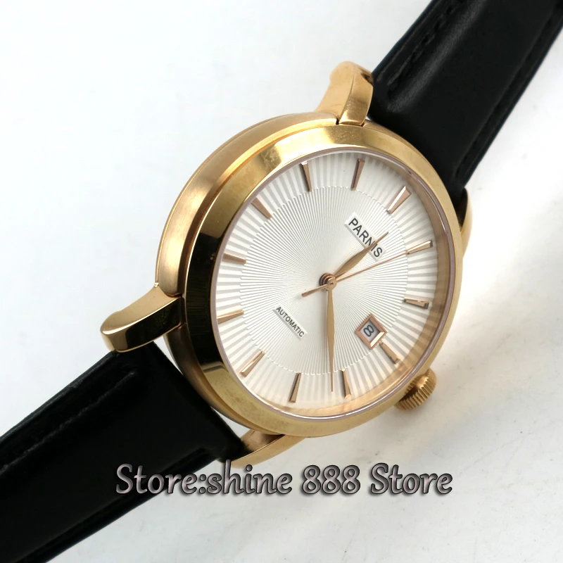 42mm Parnis Watches Sapphire Glass White Dial Rose Gold Stainless Steel Case Miyota Automatic Men's Watch Mechanical Wristwatch
42mm Parnis Watches Sapphire Glass White Dial Rose Gold Stainless Steel Case Miyota Automatic Men's Watch Mechanical Wristwatch