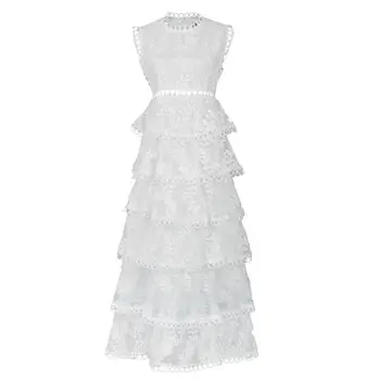 New Organza Embroidery Sexy Hollow Out Dress Women Maxi Long Pleated Ruffles 2018 Summer Female Sleeveless Party Elegant Dresses
New Organza Embroidery Sexy Hollow Out Dress Women Maxi Long Pleated Ruffles 2018 Summer Female Sleeveless Party Elegant Dresses