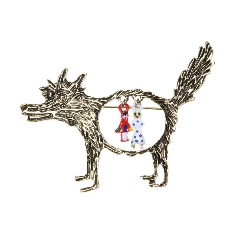 Fashion Women Brooches Pins Cartoon Wolf Hat Shape Breastpin Brooches Animal Pin Hollow Out Brooch Jewelry Decor Accessories
Fashion Women Brooches Pins Cartoon Wolf Hat Shape Breastpin Brooches Animal Pin Hollow Out Brooch Jewelry Decor Accessories