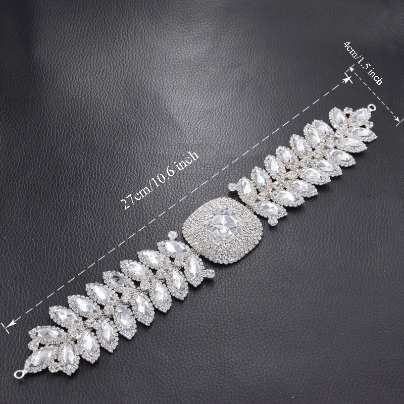wedding belt rhinestones appliques sew on (6)