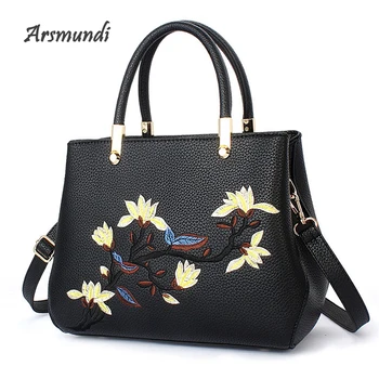 Arsmundi 2018 Leather Pu Handbag Women Embroidery Flowers Large Capacity Casual Tote Bag Luxury Design Handbags For Ladies
Arsmundi 2018 Leather Pu Handbag Women Embroidery Flowers Large Capacity Casual Tote Bag Luxury Design Handbags For Ladies