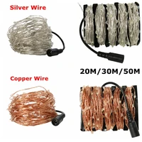 Hot 20M/30M/50M Led Silver Copper Wire 200/300/500 LED String Light Starry Lights For Christmas Parties Wedding Beddingroom KTV image