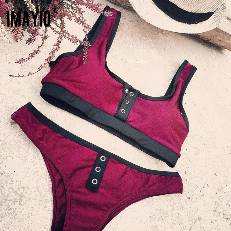 Imayio Bikini set new women solid bikinis 4 colours sport swimsuit width strap button swimwear for summer wear
Imayio Bikini set new women solid bikinis 4 colours sport swimsuit width strap button swimwear for summer wear