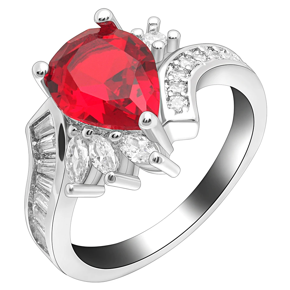 Hainon Luxury Silver Color Garnet Rings For Women Big Oval Red Stone Zircon Wedding Engagement Finger Ring Jewelry
Hainon Luxury Silver Color Garnet Rings For Women Big Oval Red Stone Zircon Wedding Engagement Finger Ring Jewelry
