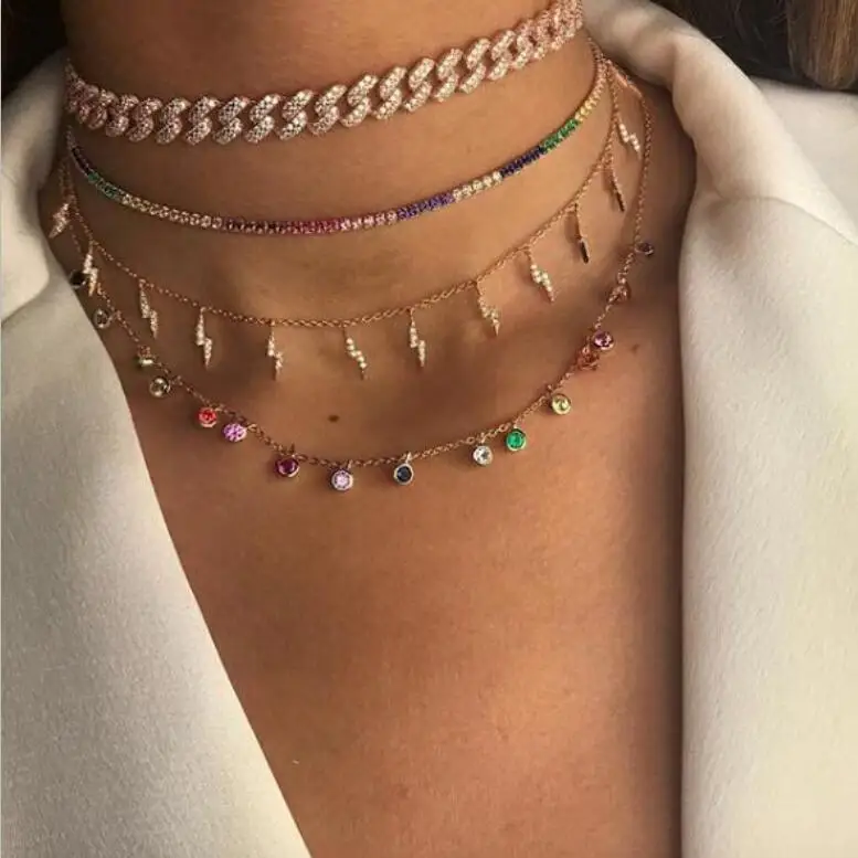 Slider Extender Chain For women Jewelry 2018 latest delicate sparking cz rose gold Adjustable multi layer choker cz Necklace
Slider Extender Chain For women Jewelry 2018 latest delicate sparking cz rose gold Adjustable multi layer choker cz Necklace