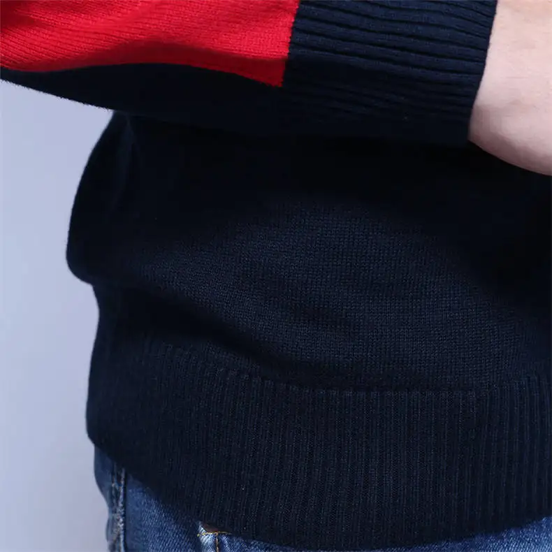 2018 MuLS Brand Half Zipper Sweater Men Quality Spring High Neck Male Pullover Thick Cotton Turtleneck Jumper Autumn Men Sweater-05