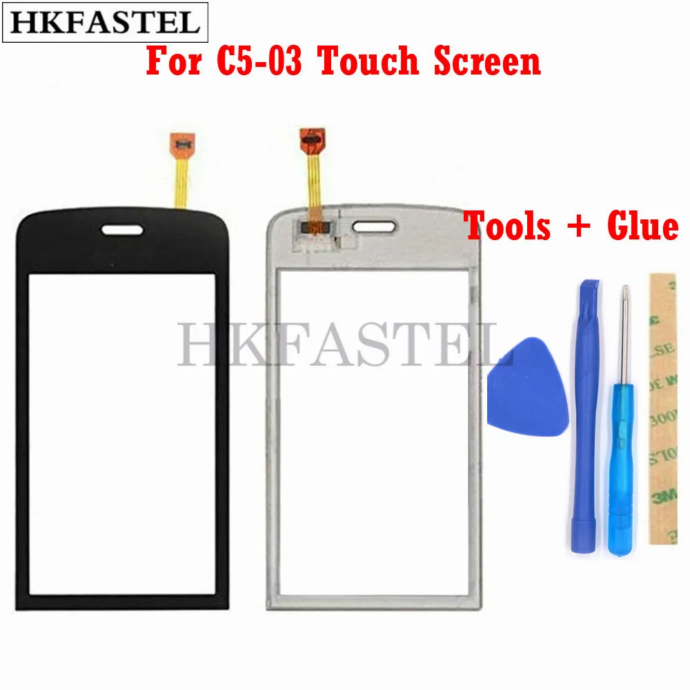 HKFASTEL High Quality Touch For Nokia C5-03 Touch Screen Digitizer Sensor Front Glass Lens panel + tools + glue
HKFASTEL High Quality Touch For Nokia C5-03 Touch Screen Digitizer Sensor Front Glass Lens panel + tools + glue