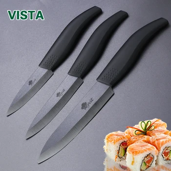 

Kitchen Knives Ceramic Knives Cooking set 3" 4" 5" Zirconia Ceramic Black Blade Chef Knife Paring Fruit Cooking tools