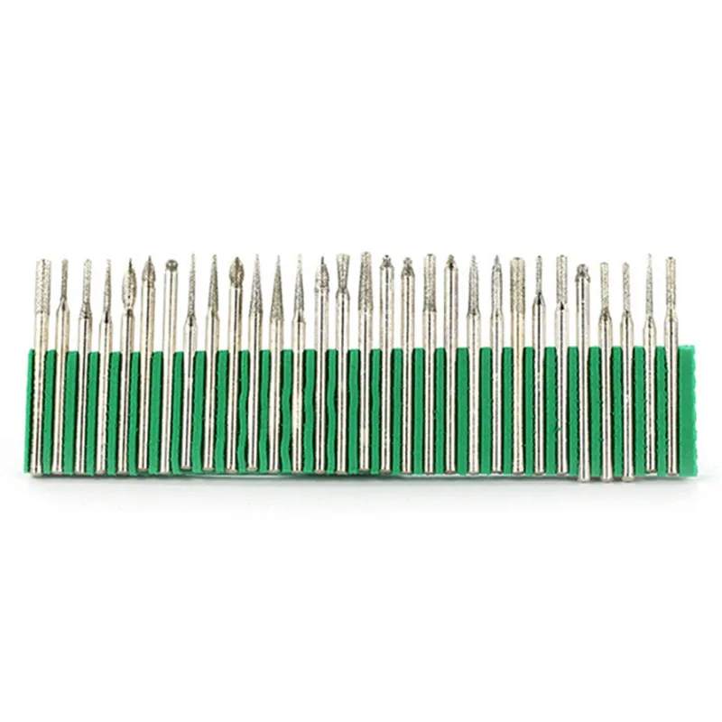 30pcs/Sets Diamond Burs Dremel Mini Drill High Speed Brush Set Pneumatic Power Tools Diamonds Polishing Abrasive Grinding Head
30pcs/Sets Diamond Burs Dremel Mini Drill High Speed Brush Set Pneumatic Power Tools Diamonds Polishing Abrasive Grinding Head