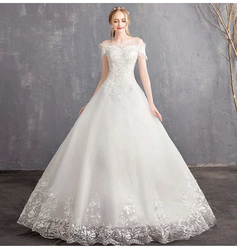 Do Dower Sexy Off The Shoulder Wedding Dress New Bride Princess Ball Gown Vintage Lace Up Slim Wedding Dress Robe De Mariee L
Do Dower Sexy Off The Shoulder Wedding Dress New Bride Princess Ball Gown Vintage Lace Up Slim Wedding Dress Robe De Mariee L