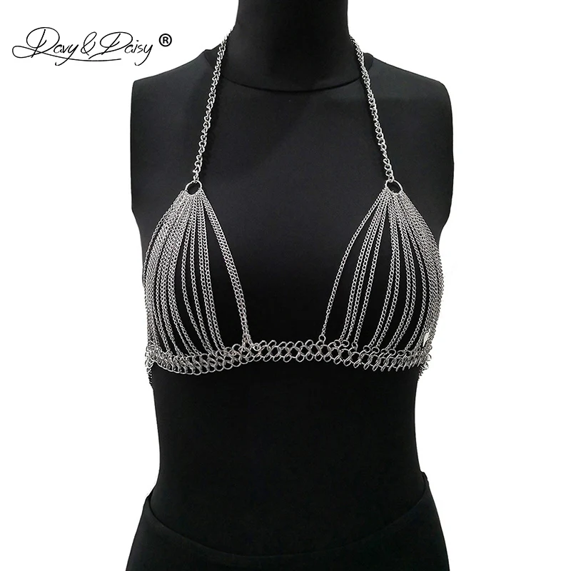 DAVYDAISY Women Sexy Bra Chain Metal Bralette Summer Beach Holiday Crop Tops Female Intimates Sexy Lingerie Erotic Bras BR033
DAVYDAISY Women Sexy Bra Chain Metal Bralette Summer Beach Holiday Crop Tops Female Intimates Sexy Lingerie Erotic Bras BR033