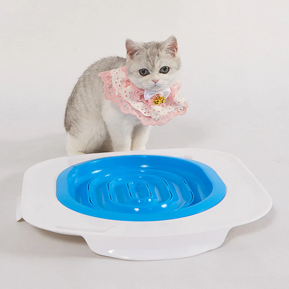 40*40*3.5cm ABS Pet Toilet Trainer Puppy Cat Toilet Litter Trainer catsCeaningTrainingToilet Supplies with Toilet Seat Lighting