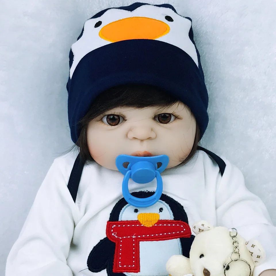 23inch Real Like Full Silicone Cute Penguin Boy Realistic Reborn Dolls Reborn baby Doll Toys Handmade Alive bebe Birthday Gift
23inch Real Like Full Silicone Cute Penguin Boy Realistic Reborn Dolls Reborn baby Doll Toys Handmade Alive bebe Birthday Gift