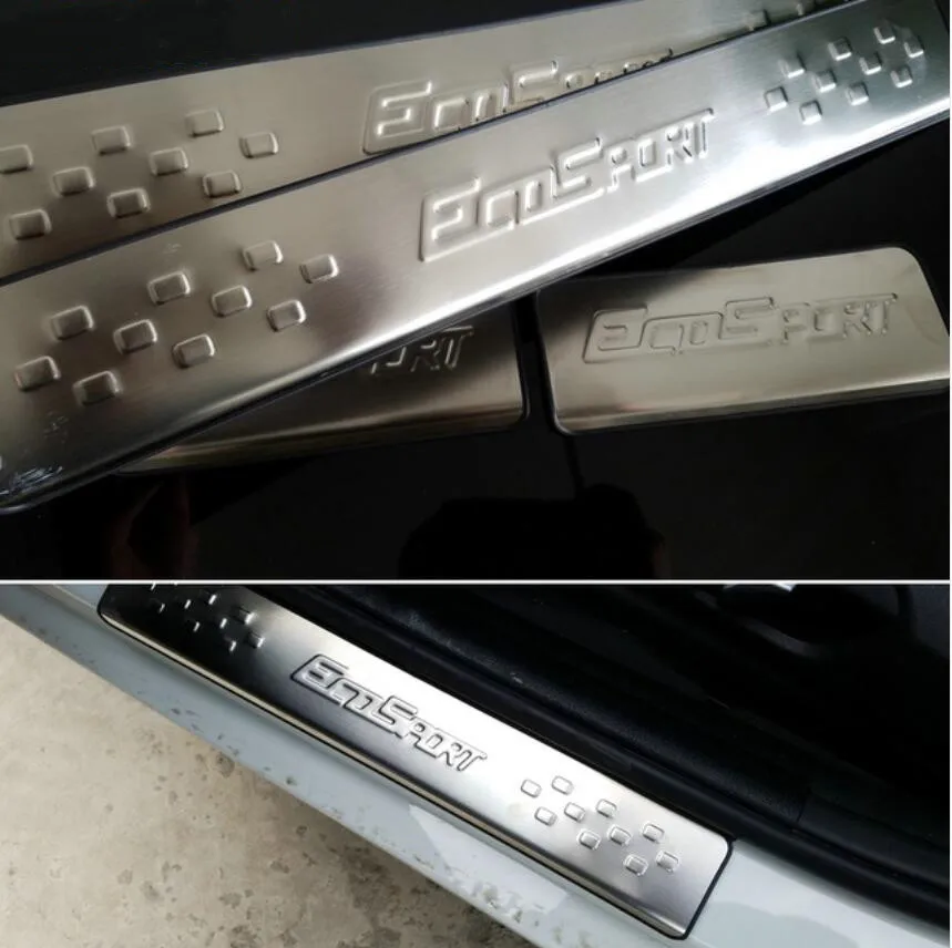 Car-styling Stainless Steel Door Sill Scuff Plate car accessories For Ford Ecosport 2013 2014 2015 
Car-styling Stainless Steel Door Sill Scuff Plate car accessories For Ford Ecosport 2013 2014 2015