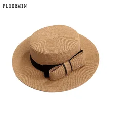Шляпа от солнца с широкими полями женская элегантная Соломенная