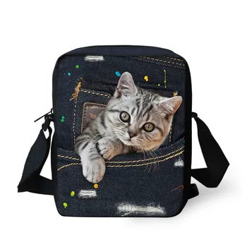 THIKIN Cute Cats Women Messenger Bags Small Crossbody Bag for Ladies 3D Animal Denim Pocket Custom Shoulder Handbag Feminina
THIKIN Cute Cats Women Messenger Bags Small Crossbody Bag for Ladies 3D Animal Denim Pocket Custom Shoulder Handbag Feminina