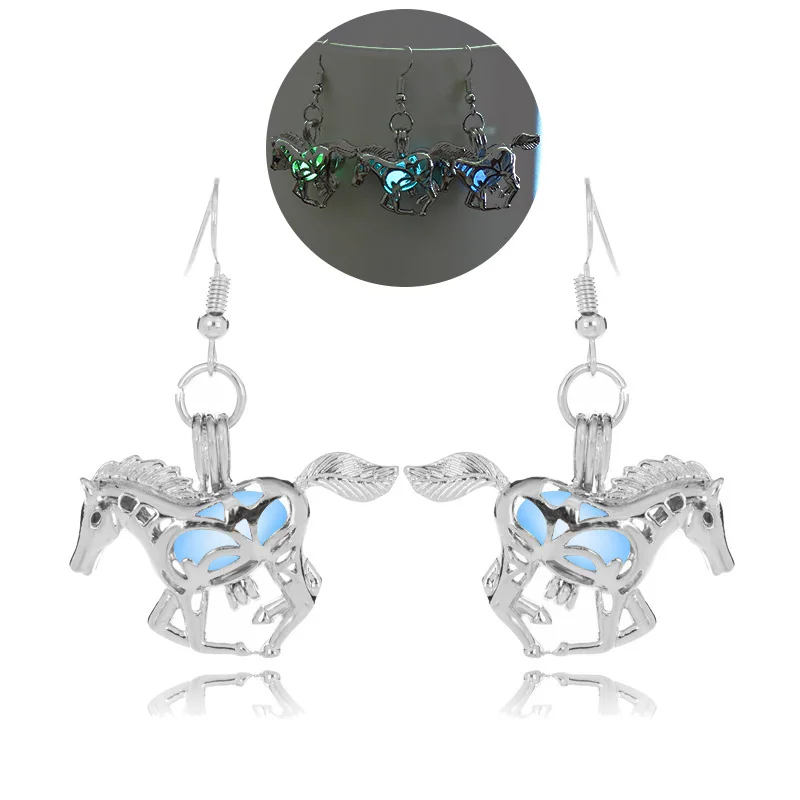 Hot Sale Running Horse Luminous Locket Earrings Glowing in the Dark Vintage Jewelry earrings For Women Jewelry Fashion Dropshipp
Hot Sale Running Horse Luminous Locket Earrings Glowing in the Dark Vintage Jewelry earrings For Women Jewelry Fashion Dropshipp