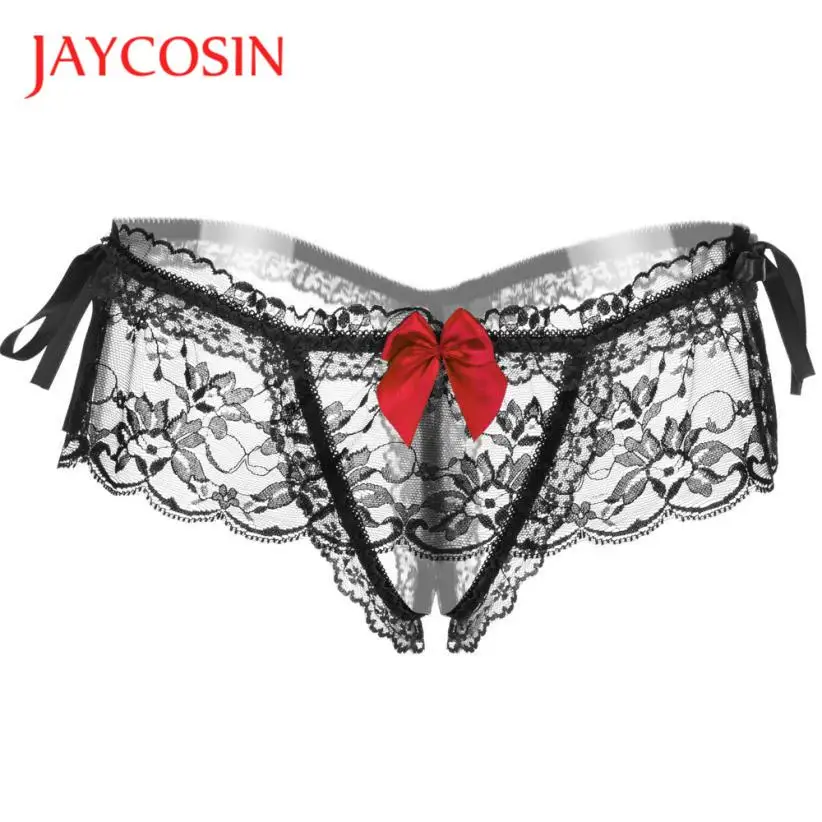 JAYCOSIN Women Sexy Briefs Transparent Ruffle Lace G-String Bowknot Ribbon Bow Exotic Underwear Intimate Thongs 170522
JAYCOSIN Women Sexy Briefs Transparent Ruffle Lace G-String Bowknot Ribbon Bow Exotic Underwear Intimate Thongs 170522
