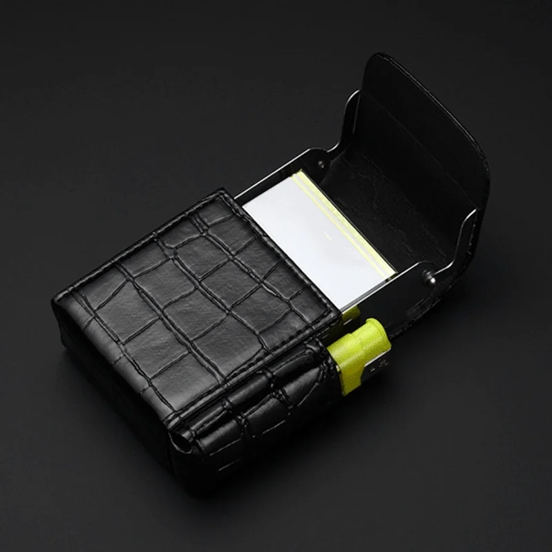 Genuine PU Leather Cigarette Box 20pcs Cigarettes Holder Butane Gas Kerosene Oil Lighter Storage Box Smoke Tool Gadgets for Men
Genuine PU Leather Cigarette Box 20pcs Cigarettes Holder Butane Gas Kerosene Oil Lighter Storage Box Smoke Tool Gadgets for Men