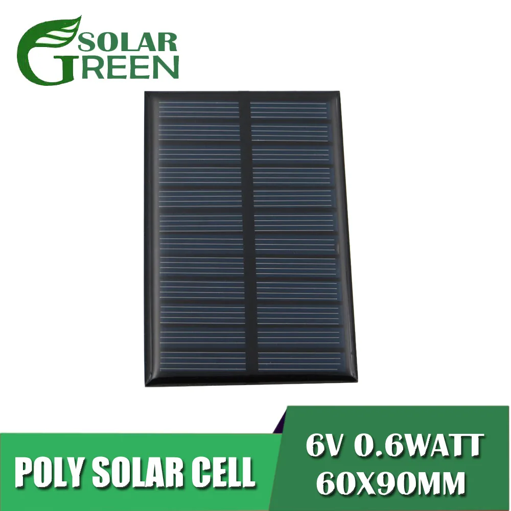 6V 100mA DIY Battery Power Charge 0.6Watt 0.5W Solar Panel Standard Epoxy Polycrystalline Silicon Module Mini Solar Cell toy
6V 100mA DIY Battery Power Charge 0.6Watt 0.5W Solar Panel Standard Epoxy Polycrystalline Silicon Module Mini Solar Cell toy