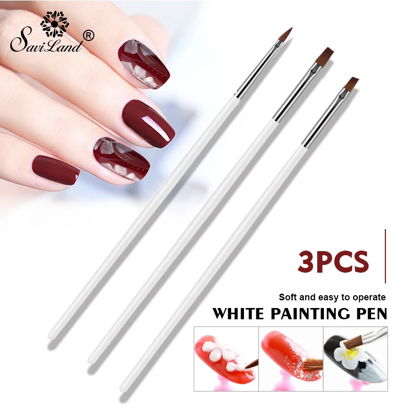 Saviland 3PCS/Set Acrylic Carving Brushes Drawing Line Flower Nail Art Pen Manicure Tool Transparent Rod Hand Painted
Saviland 3PCS/Set Acrylic Carving Brushes Drawing Line Flower Nail Art Pen Manicure Tool Transparent Rod Hand Painted