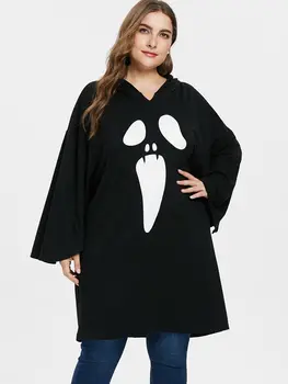 Wipalo Plus Size 5XL Halloween Hoodies Drop Shoulder Wide Sleeve Skull Bat Print Sweatshirts Women'S Extra Long Hoodie Outwear
Wipalo Plus Size 5XL Halloween Hoodies Drop Shoulder Wide Sleeve Skull Bat Print Sweatshirts Women'S Extra Long Hoodie Outwear