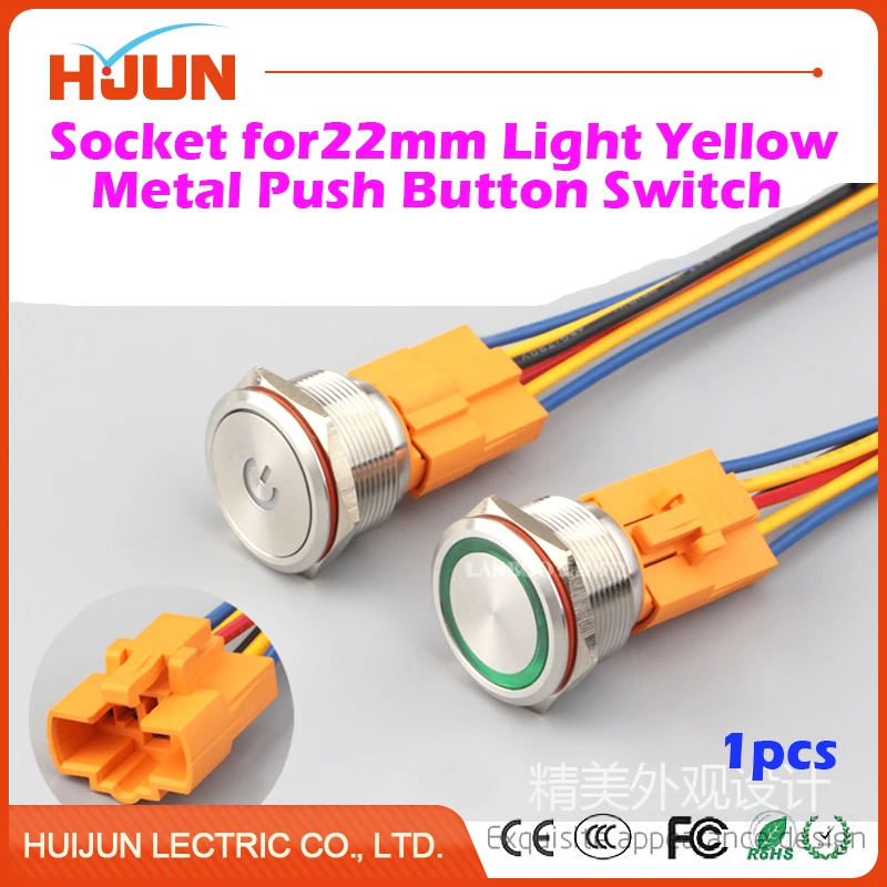 1pcs 22mm Socket for Light Yellow Metal Push Button Switch with 6 Wires Stable Lamp Light Terminals Base Use Easy Installation
1pcs 22mm Socket for Light Yellow Metal Push Button Switch with 6 Wires Stable Lamp Light Terminals Base Use Easy Installation