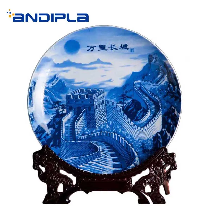 Декоративная пластина керамический фарфор Jingdezhen ручной работы/украшения для