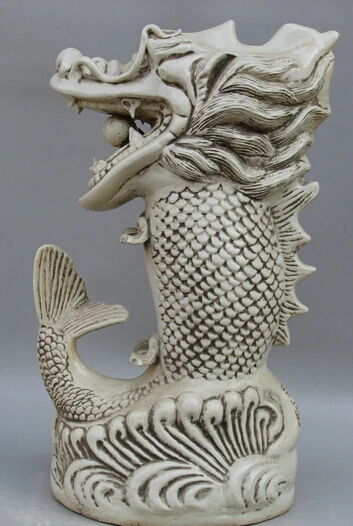 JP S0524 20" Chinese White porcelain animal Dragon Fish barracuda bead sculpture Statue Discount 35%
JP S0524 20" Chinese White porcelain animal Dragon Fish barracuda bead sculpture Statue Discount 35%