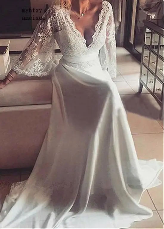Backless Vestido De Noiva 2023 Wedding Dress 3/4 Sleeves Chiffon Lace Beach Boho Dubai Arabic Wedding Gown Bridal China
Backless Vestido De Noiva 2023 Wedding Dress 3/4 Sleeves Chiffon Lace Beach Boho Dubai Arabic Wedding Gown Bridal China