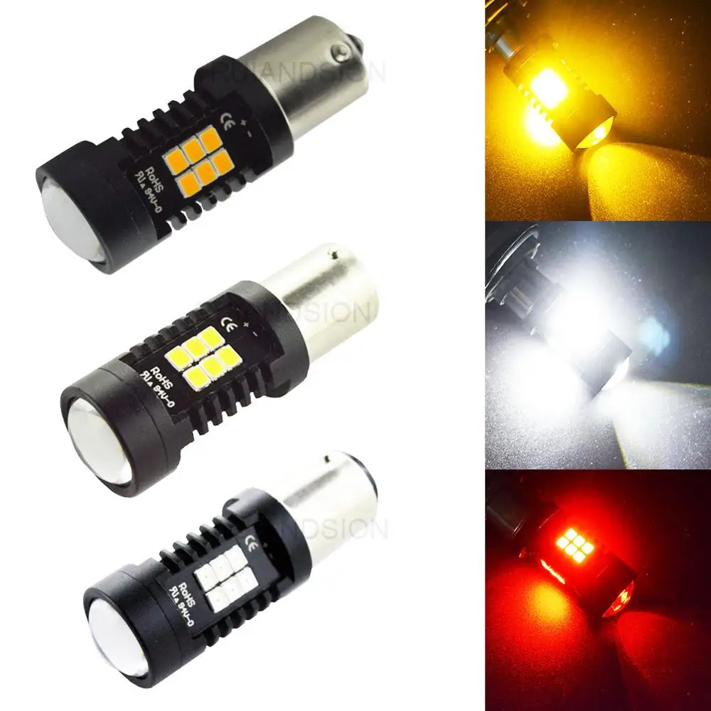 2 шт. чипы 1156 Ba15s BAU15S PY21W 21SMD 3030 светодиодный автомобильный источник светильник