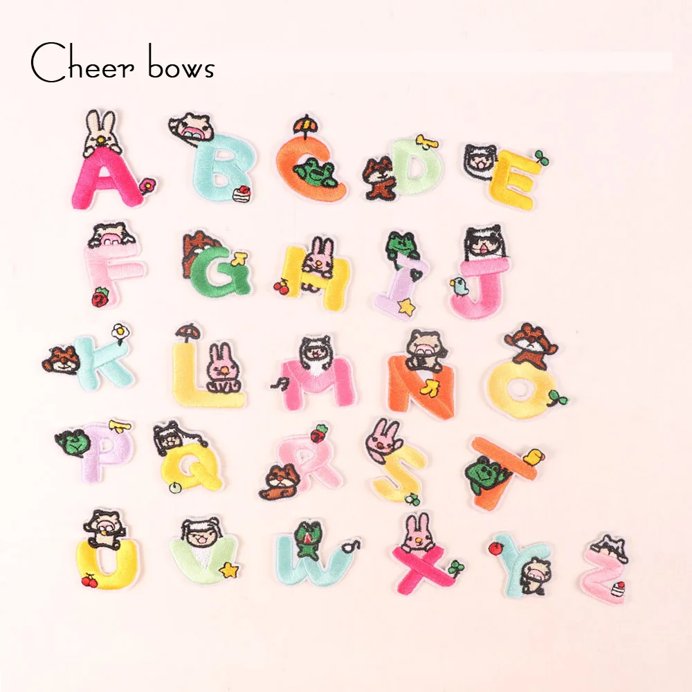 26pcs/set Embroidery Patch Each Letter With a Small Animal Pattern DIY Handmade Material Clothes Patch Garment Decorative
26pcs/set Embroidery Patch Each Letter With a Small Animal Pattern DIY Handmade Material Clothes Patch Garment Decorative