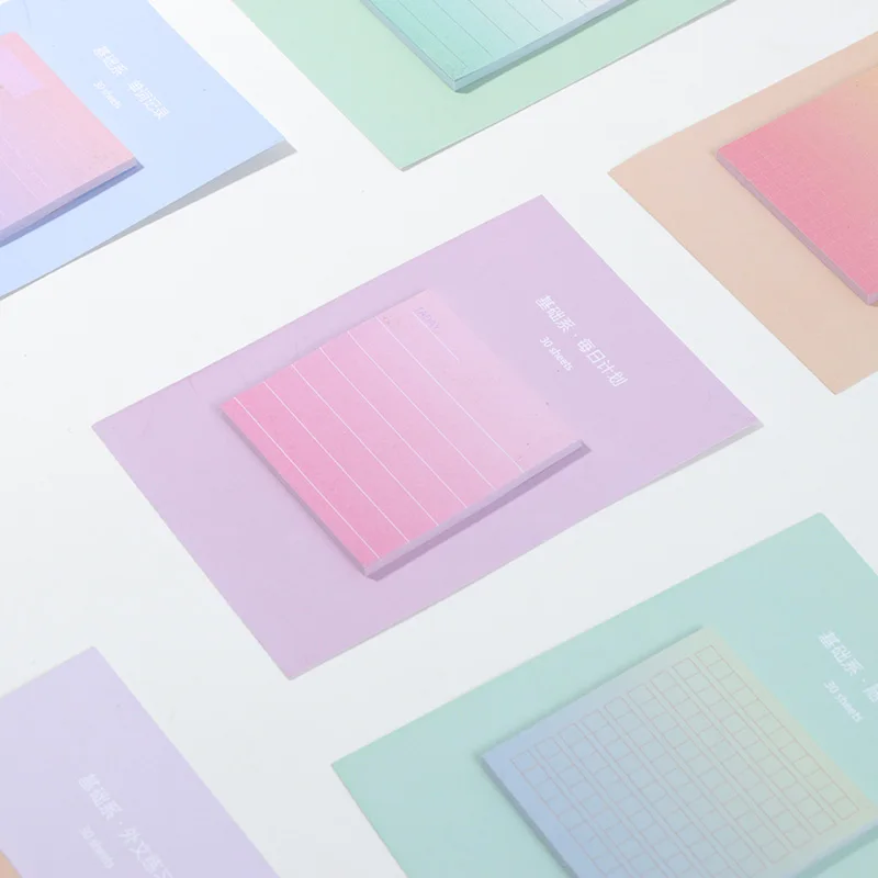 Creative Kawaii Gradient Color Memo Pad Cute Lined Grid Note Writing Pads School Supplies Korean Stationery For Kids Gift
Creative Kawaii Gradient Color Memo Pad Cute Lined Grid Note Writing Pads School Supplies Korean Stationery For Kids Gift