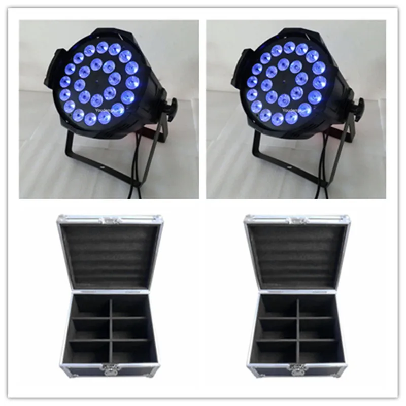12 шт. с flightcase 24x10 Вт светодиодные лампы rgbw 4in1 dmx led parcans iluminacion dj par 64 | Лампы и
