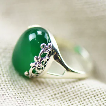 

925 sterling silver fine carve patterns or designs on woodwork restoring ancient ways and natural ice chrysoprase ring