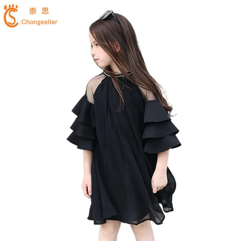 2018 Kids Dresses for Girls Summer GirlsFashion Dress Chiffon Black Color Casual Dress for Teens Girls 120 130 140 150 160 165
2018 Kids Dresses for Girls Summer GirlsFashion Dress Chiffon Black Color Casual Dress for Teens Girls 120 130 140 150 160 165
